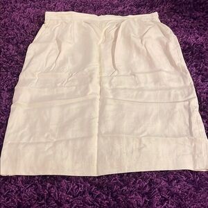 Anne Klein Vintage Cream Knee-Length Pencil Skirt